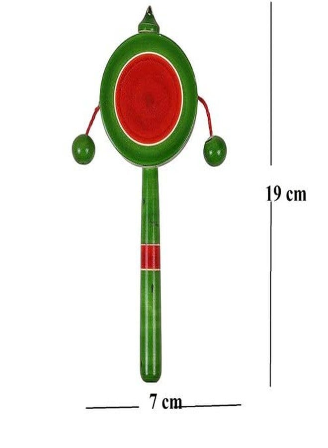 Smartcraft Toddler 'Make In India" Plate Rattle, Wooden Rattle Hand Drum Kids Toy- Multicolor - Image 5